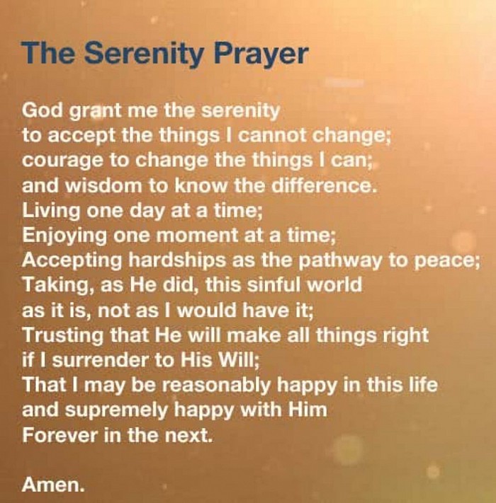 Prayer Of Serenity